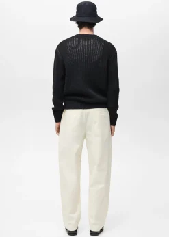 MANGO Kardigany I Swetry*100% cotton openwork knit sweater