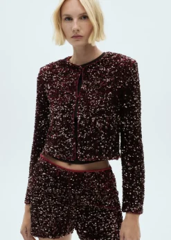 MANGO Kurtki*Żakiet haftowane cekiny