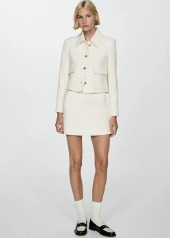 MANGO Kurtki*Żakiet tweedowy z guzikami