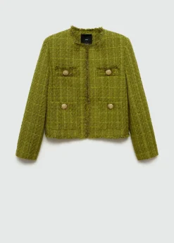 MANGO Kurtki*Żakiet tweedowy z ozdobnymi guzikami