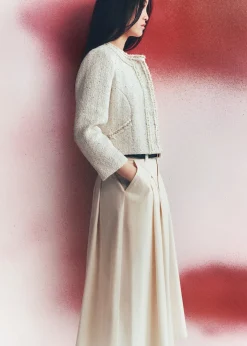 MANGO Kurtki*Żakiet tweedowy z ozdobnymi guzikami