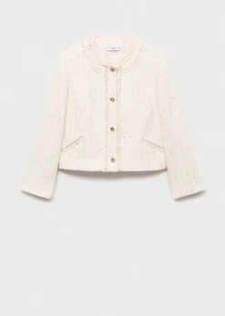 MANGO Kurtki*Żakiet tweedowy z ozdobnymi guzikami