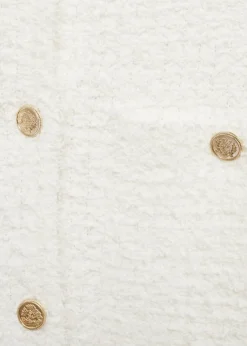 MANGO Kurtki|Swetry I Kardigany*Żakiet tweedowy z ozdobnymi guzikami