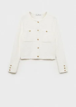 MANGO Kurtki|Swetry I Kardigany*Żakiet tweedowy z ozdobnymi guzikami