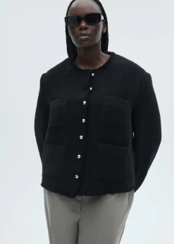 MANGO Kurtki*Żakiet tweedowy z ozdobnymi guzikami