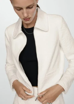 MANGO Kurtki*Żakiet z bawełny z teksturą