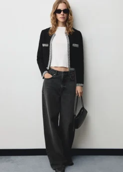 MANGO Kurtki|Swetry I Kardigany*Żakiet z dzianiny z lureksowym wykończeniem