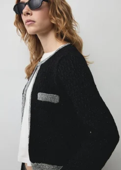 MANGO Kurtki|Swetry I Kardigany*Żakiet z dzianiny z lureksowym wykończeniem
