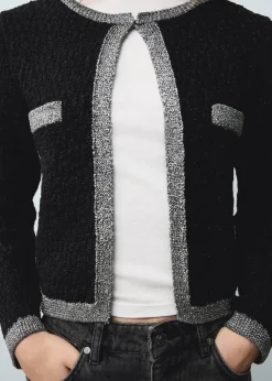 MANGO Kurtki|Swetry I Kardigany*Żakiet z dzianiny z lureksowym wykończeniem