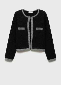 MANGO Kurtki|Swetry I Kardigany*Żakiet z dzianiny z lureksowym wykończeniem