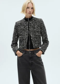 MANGO Kurtki*Żakiet z tweedu z postrzępionym wykończeniem