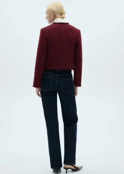 MANGO Kurtki*Żakiet z tweedu z postrzępionym wykończeniem