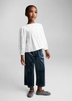 Dzieci MANGO Spodnie*Aksamitne spodnie culotte