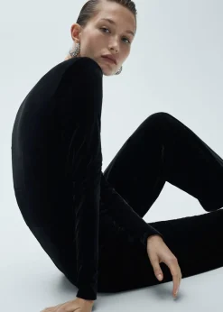 MANGO Sukienki I Kombinezony*Aksamitny kombinezon skrzyżowana tkanina