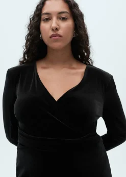 MANGO Sukienki I Kombinezony*Aksamitny kombinezon skrzyżowana tkanina