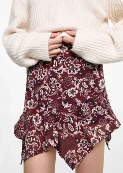 MANGO Spódnice*Asymetryczna spódnica z nadrukiem