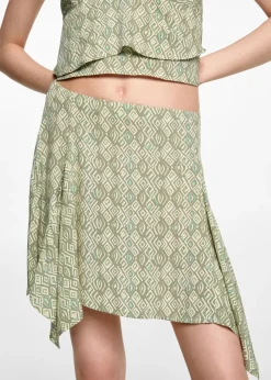 MANGO Spódnice*Asymetryczna spódnica z nadrukiem