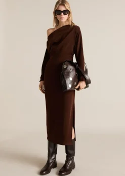 MANGO Sukienki I Kombinezony*Asymetryczna sukienka z marszczeniem