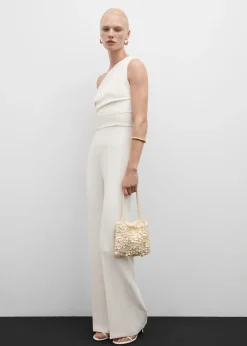 MANGO Sukienki I Kombinezony*Asymetryczny kombinezon z drapowaniem