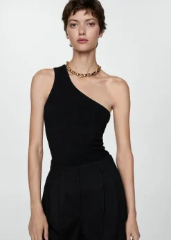 MANGO Topy*Asymetryczny top z bawełny