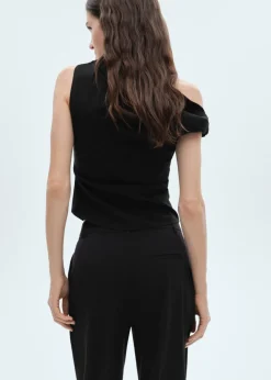 MANGO Topy*Asymetryczny top z drapowaniem