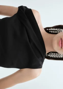 MANGO Topy*Asymetryczny top z drapowaniem