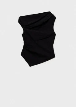 MANGO Topy*Asymetryczny top z drapowaniem