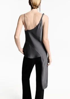 MANGO Topy*Asymetryczny top z drapowanym dekoltem