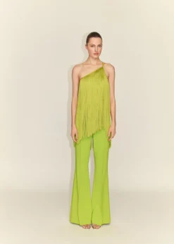 MANGO Topy*Asymetryczny top z frędzlami