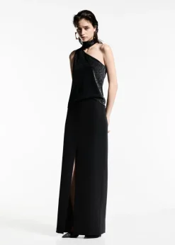 MANGO Topy*Asymetryczny top z lureksu