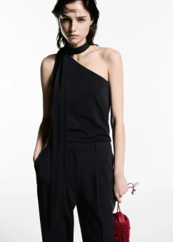 MANGO Topy*Asymetryczny top z szalikiem