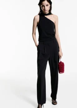 MANGO Topy*Asymetryczny top z szalikiem