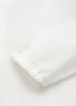 Dzieci MANGO Koszule|Koszule*Ażurowa bluzka z kołnierzykiem babydoll