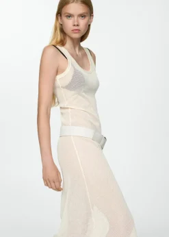 MANGO Sukienki I Kombinezony*Ażurowa sukienka z dzianiny