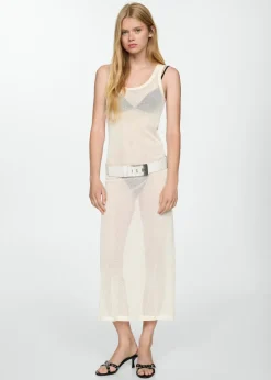 MANGO Sukienki I Kombinezony*Ażurowa sukienka z dzianiny