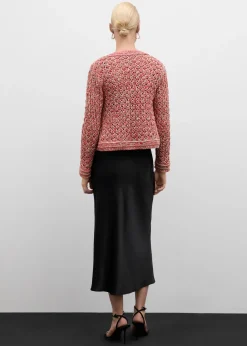 MANGO Kurtki*Ażurowy melanżowy kardigan z lureksu