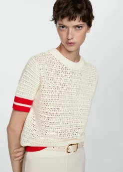 MANGO Swetry I Kardigany|Koszulki*Ażurowy sweter w pasy