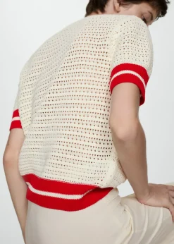 MANGO Swetry I Kardigany|Koszulki*Ażurowy sweter w pasy