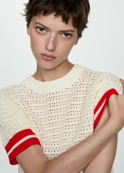MANGO Swetry I Kardigany|Koszulki*Ażurowy sweter w pasy