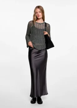 MANGO Swetry I Kardigany*Ażurowy sweter z lureksu