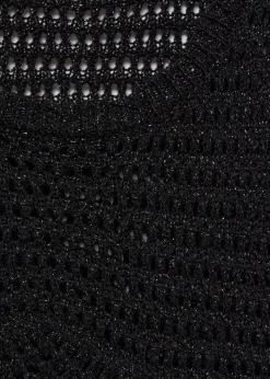 MANGO Topy*Ażurowy top z dzianiny lureksowej