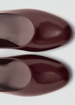 MANGO Buty*Balerinki lakierowane z paskiem