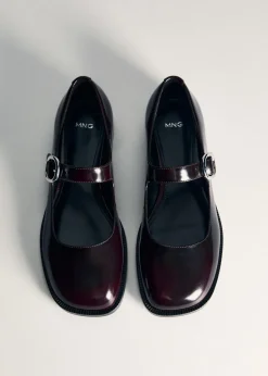 MANGO Buty*Baleriny skórzane z klamrą
