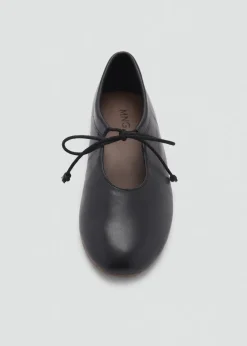 Dzieci MANGO Buty*Baleriny skórzane z kokardką