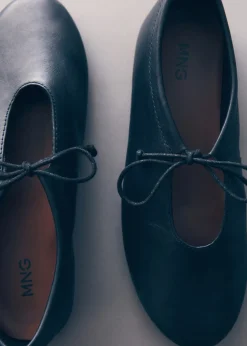 Dzieci MANGO Buty*Baleriny skórzane z kokardką