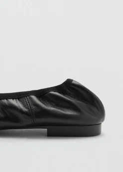 MANGO Skóra|Buty*Baleriny skórzane z kokardką