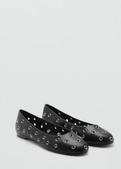 MANGO Buty*Baleriny z dekoracyjnymi dziurkami