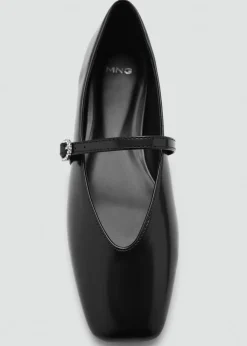MANGO Buty*Baleriny z paskiem i ozdobną klamerką