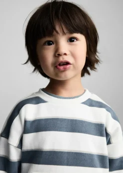 Dzieci MANGO Bluzy*Bawełniana bluza w paski
