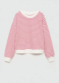 Dzieci MANGO Bluzy*Bawełniana bluza w paski